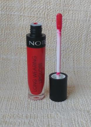 Блеск для губ note long wearing lipgloss тон 21 scarlet red1 фото