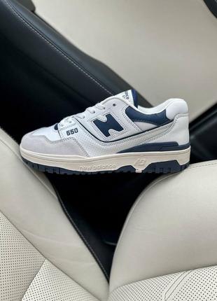 New balance 550 white navi blue