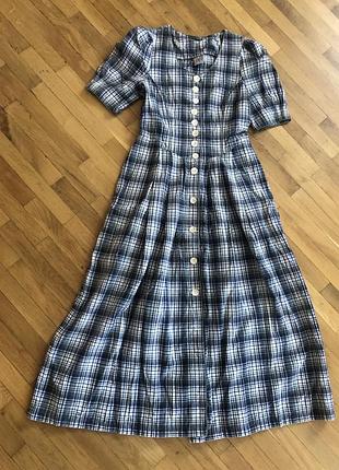 Платье коттон в клетку