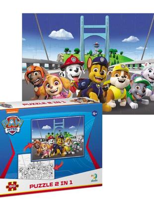 Детские пазлы 2 в 1 paw patrol "скай и эверест" dodo 200161 60 элементов топ1 фото