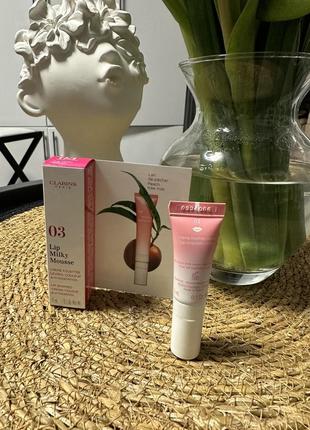 Оригінал бальзам для губ кларанс 03 clarins lip milky mousse 033 фото