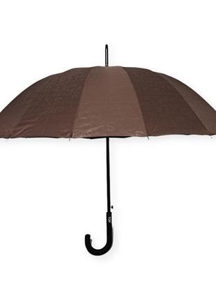 Жіноча парасолька тростина на 16 спиць з тисненим візерунком3 фото
