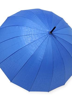 Жіноча парасолька тростина на 16 спиць з тисненим візерунком