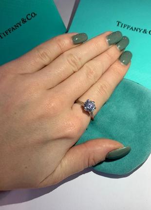 Tiffany кільце, срібло 925 з кубічним цирконієм / тіффані срібне колечко