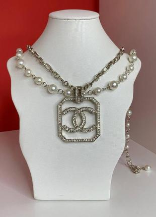 Ожерелье с жемчугом и большой подвеской3 фото
