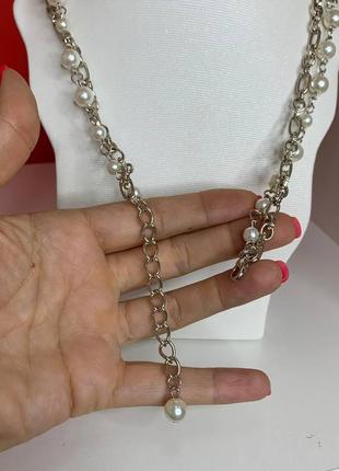 Ожерелье с жемчугом и большой подвеской2 фото