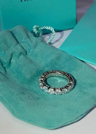 Кільце доріжка з цирконів тіффані tiffany, срібло 925 проби6 фото