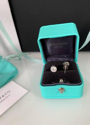 Tiffany серьги гвоздики серебро 925 / тиффани серебряные серьги в роскошной подарочной упаковке tiffany & co 4