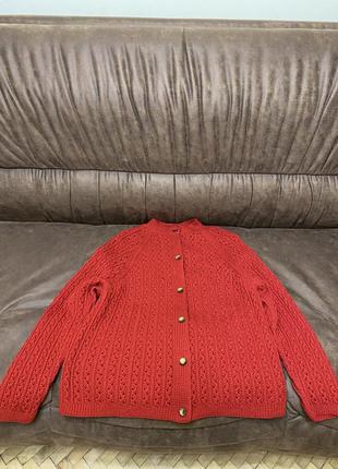 Кофта червона вовна шерсть