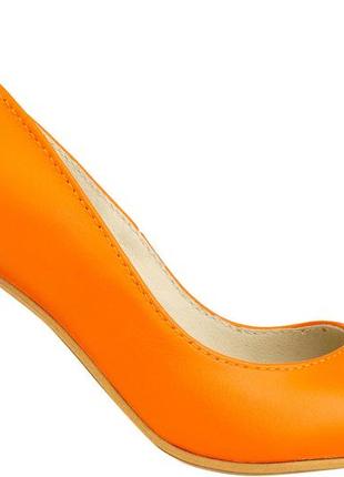 Туфлі kolpashnikov помаранчеві натуральна шкіра виробництво україна kol-l1korange - розмір 40 (26 см)