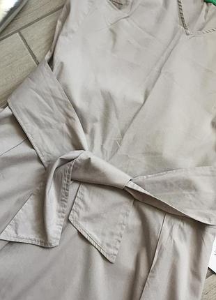 Бежевое лёгкое платье benetton 3