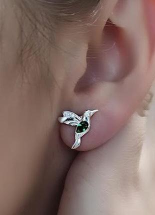 Сережки гвоздики на закрутці срібло 925 проба.