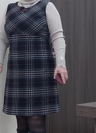 Шестяний сарафан офисна сукня