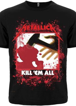 Футболка metallica "kill'em all", черная, размер 4xl (xxxl euro)