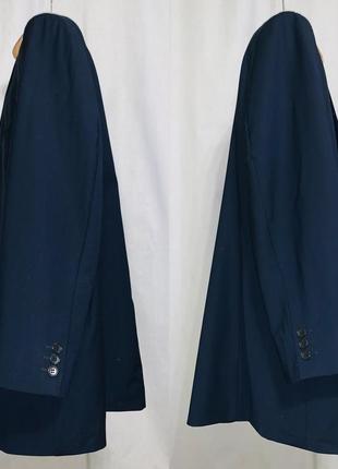 Оригинальный классический пиджак balmain paris большого размера / батал темно-синего цвета натуральная шерсть2 фото