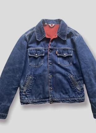 Оригинальная винтажная ржиная куртка levis шерпа оверсайз унисекс