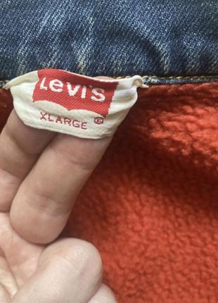 Оригинальная винтажная ржиная куртка levis шерпа оверсайз унисекс8 фото