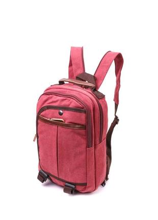 Рюкзак текстильный малиновый3 фото