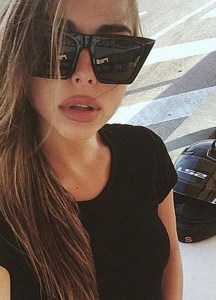 Большие квадратные очки. солнцезащитные очки 👓 солнечные черные очки2 фото