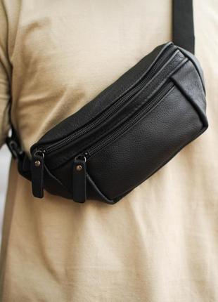 Сумка на пояс з натуральної шкіри флотар sl005