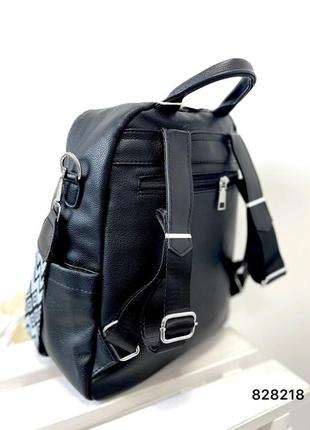 Рюкзак трансформер сумка экокожа черный7 фото
