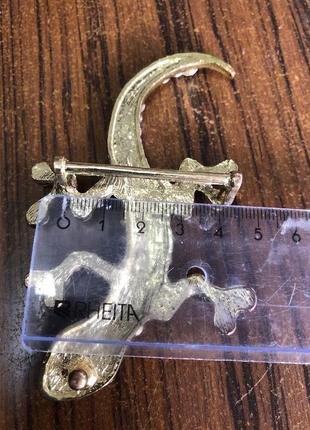 Пряжка на ремень саламандра ящерица кристаллы4 фото