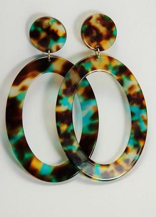 Серьги с черепашьим принтом stradivarius