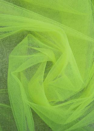 Ткань фатин декоративный неон лимон