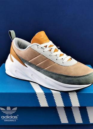 Чоловічі кросівки adidas shark мужские кроссовки адидас акула шаркс бежевые