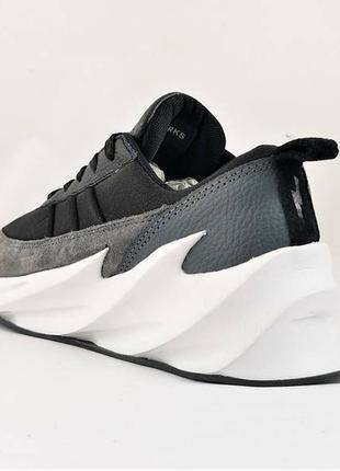 Кросівки adidas sharks чоловічі адідас чорні акули  шарк акулы чорно серые1 фото