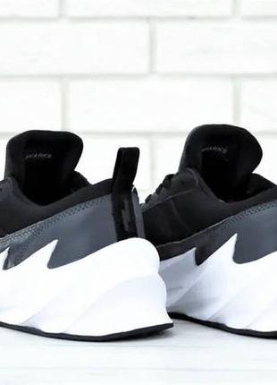 Кросівки adidas sharks чоловічі адідас чорні акули  шарк акулы чорно серые7 фото
