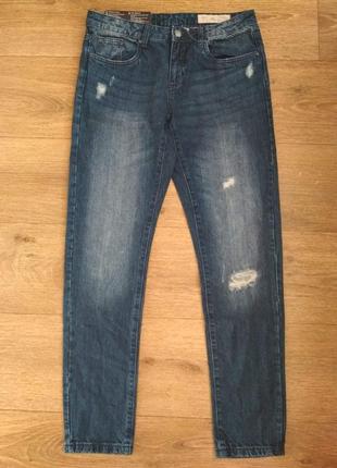 Бомбовые модные джинсы с потертостями esmara, р. 34,36. замеры на фото