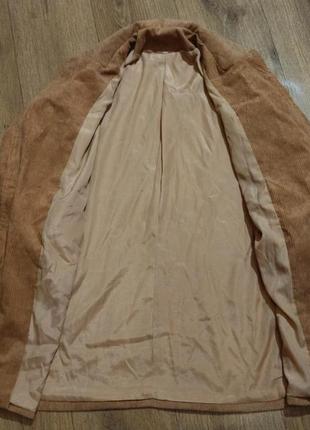 Крутое вельветовое пальто-пиджак р. м, замеры на фото.3 фото