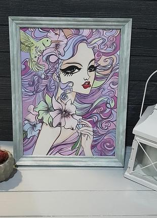 Картина в современном стиле " нежность 2"