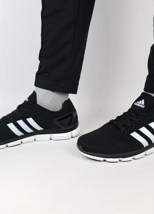 Летние кроссовки мужские черные с белым adidas climaccol адидас климакул обувь мужская весна лето4 фото