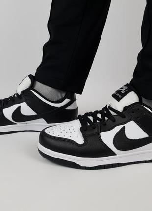 Молодіжні кросівки чоловічі чорно-білі низькі nike sb dunk-найк змін данця взуття весна літо7 фото