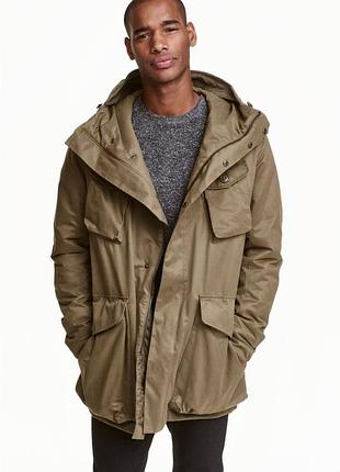 Демисезонная куртка парка h&m parka jacket khaki