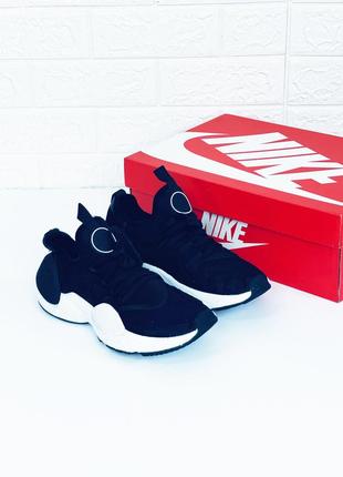 Nike huarache black-white кроссовки женские мужские подростковые