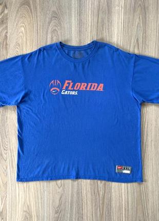 Мужская винтажная хлопковая футболка с принтом nike team florida gators