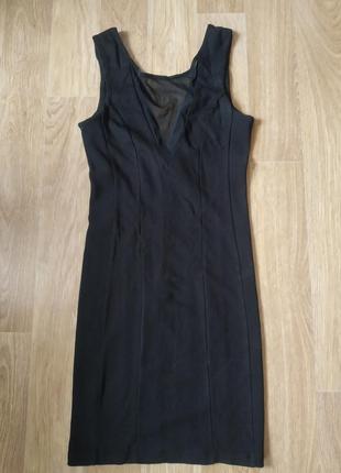 Платье черное приталенное, маленькое темное платье1 фото