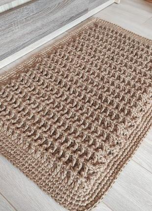 Небольшой джутовый плетеный коврик. вязаный ковер для ванной комнаты.