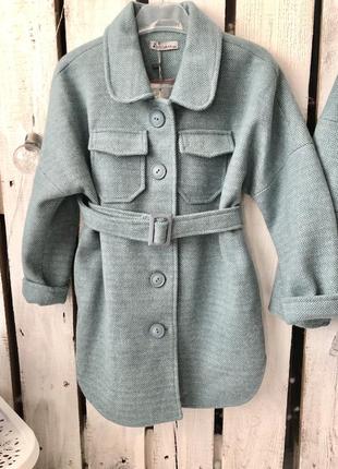 Пальто стильное детское весна-осень туречневая шерсть!!! для девишек 122,134,140,1462 фото