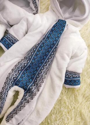 Комплект одежды для новорожденных мальчиков демисезонный, принт + вышивка5 фото