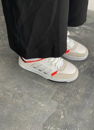 Кросівки adidas drop step (білі з помаранчевим)3 фото