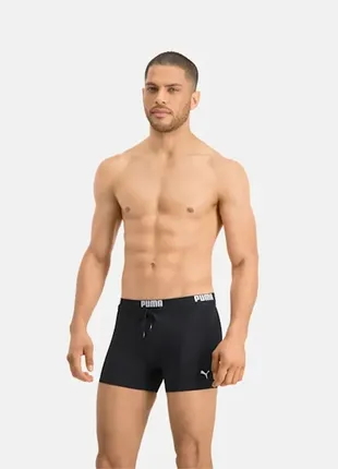 Черные мужские плавки puma swim men logo swim trunks новые оригинал из сша2 фото
