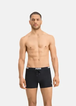 Чорні чоловічі плавки puma swim men logo swim trunks нові оригінал з сша