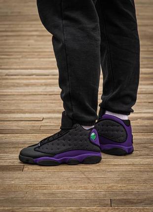 Кроссовки air jordan retro 13 black\purple1 фото