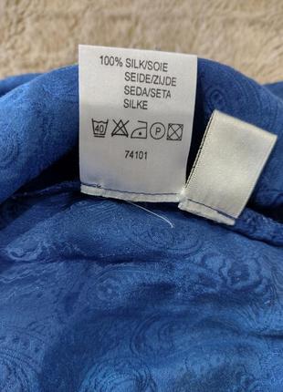 Блуза без рукавів натуральний 100% silk жакардовий візерунок4 фото