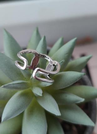 Кільце s925 кольцо колечко перстень каблучка ланцюжок срібне стильне модне нове6 фото