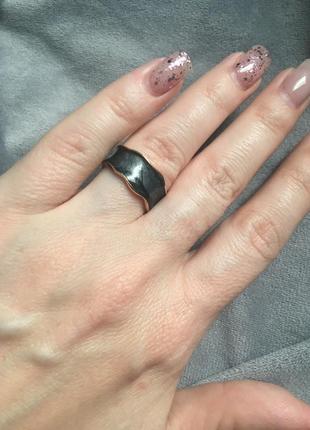 Кільце колечко перстень кольцо емаль стильне модне нове6 фото